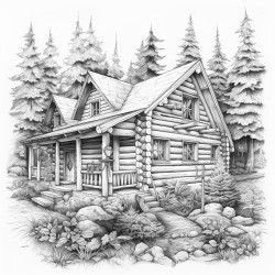 a cozy cabin in the forest