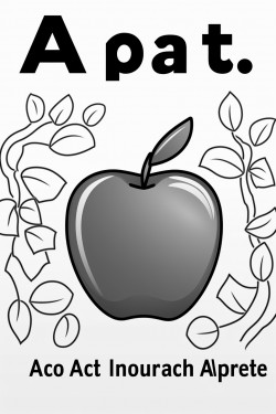 letter a and an apple