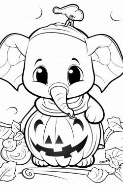 scary but cute halloween elephant