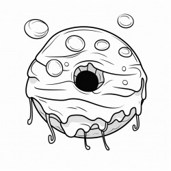 donut made out off balloons