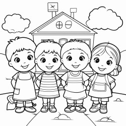 children at preschool