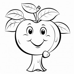 apple on the tree with small letter a
