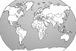 prompt map of the world labeled map showing all the continents