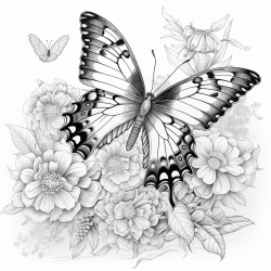 beautiful butterfly landing on a flower