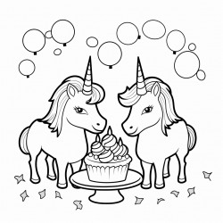 licorns at a birthday party