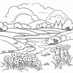 beatiful scenery with flower