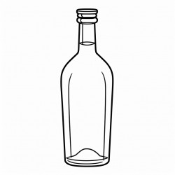 bottle of vodka on a leg