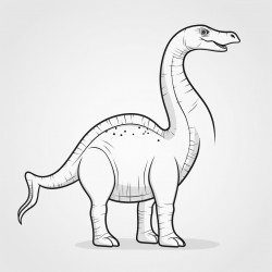 brachiosaurus with simple background