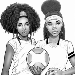 black girls playing volleyball