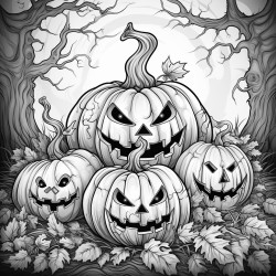 halloween spooky jackolanterns