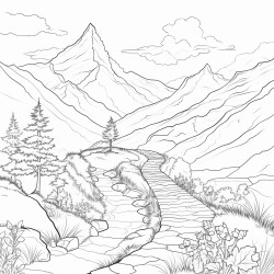 mountain path leading into the distance