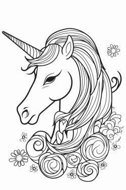 unicorn dengan aksesoris yang lucu