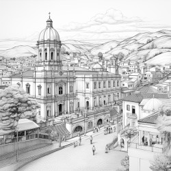 city ouro preto in brazil from above