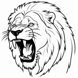 lion snarling