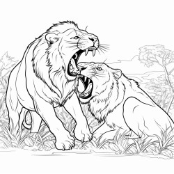 lions roar to each other
