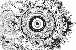 junior high scool situation mandala doodle