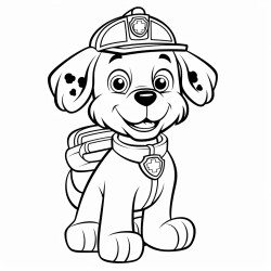 firefighter dog listening