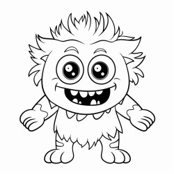 happy funny monster kid