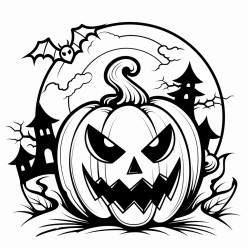 halloween pumpkin at night for kids