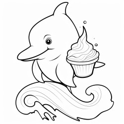 delfin con helado