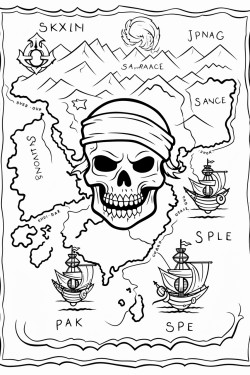 scary pirate map