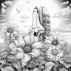 space shuttle sunflowers