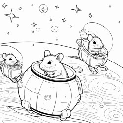 chickens in space riding rats