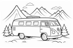 road trip coloring pages  for kids
