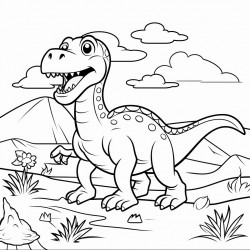 dinosaur in park