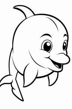 a cute baby dolphin