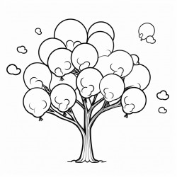 balloons on a tree