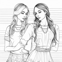two girls holding hands