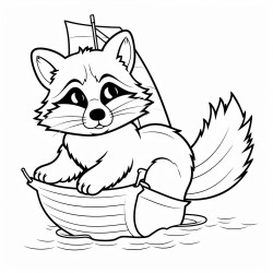 racoon in ship