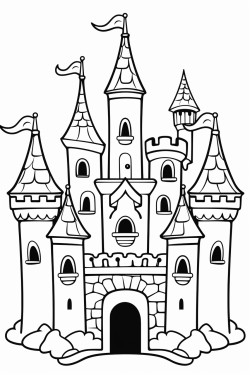 castle with animals