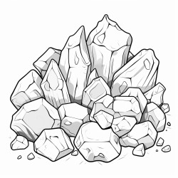 chunks of crystalized rock