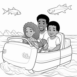 african american mermaid traveling with family