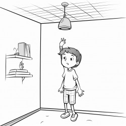 invisible person standing on the ceiling