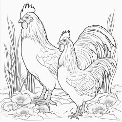 family cubs of rooster