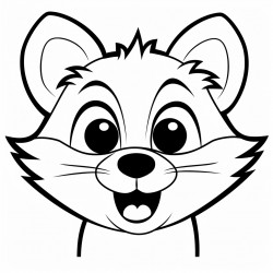excited racoon face