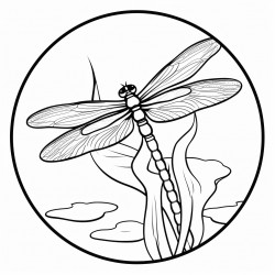 dragonfly on lilypad