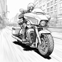 motorcycle cop with a lasso
