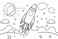 rocket in space
