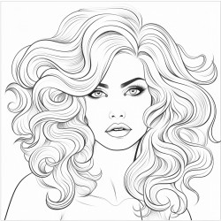 hair whitebody beigelips red