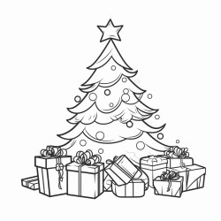 christmas tree with gifts