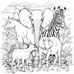 wild animals playing