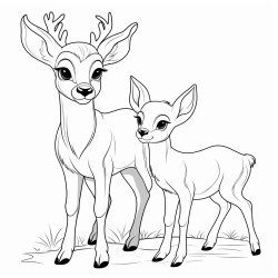 deer and monkey