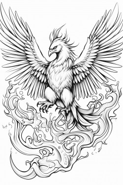 fire phoenix rising from ashes