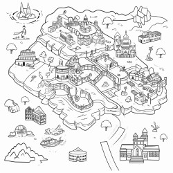 mapa miasta z domami i ulicami