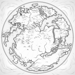 pangea map with mountains
