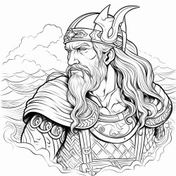 viking avec un drakar